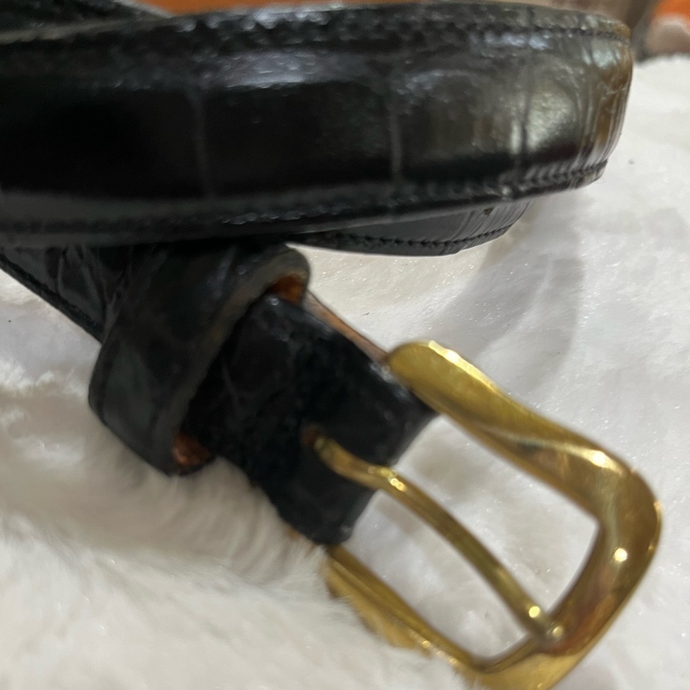 Joanne and David Black calfskins belt 3/4 sz L